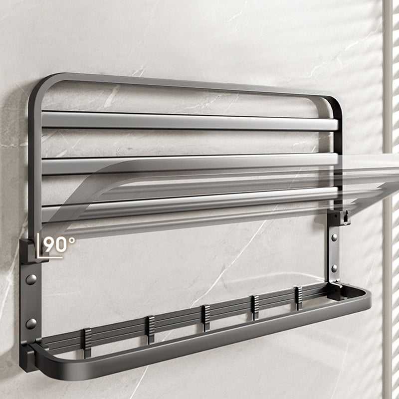 BowLift | Modern Bathroom Accessories Set Gray Towel Bar Bathroom Shelf Bathroom Hardware