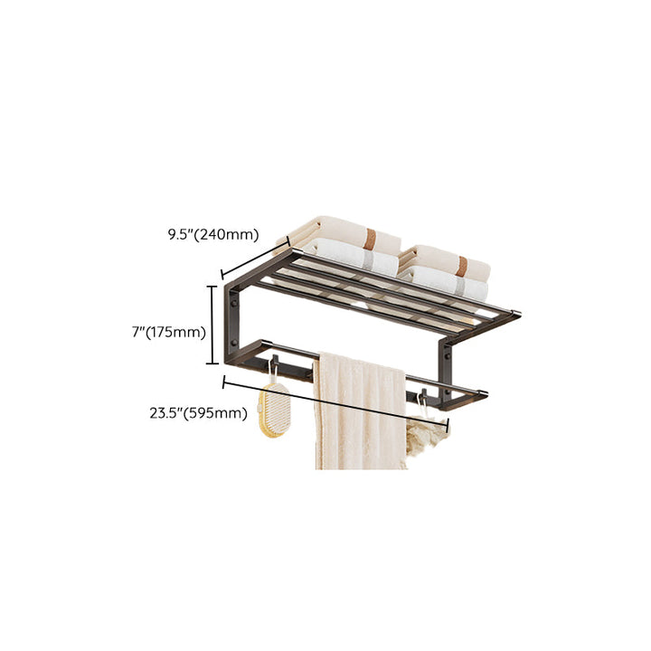 BowLift | Modern Bathroom Accessories Set Gray Towel Bar Bathroom Shelf Bathroom Hardware