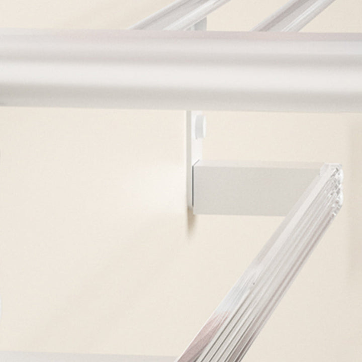 BowLift | White Bathroom Accessory Set Metal & Acrylic Bathroom Set with Bath Shelf/Towel Hook