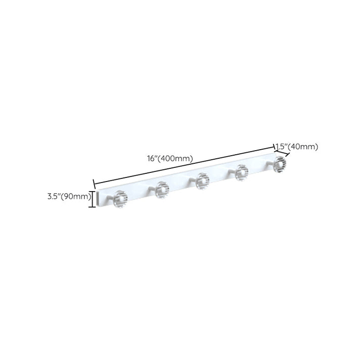 BowLift | White Bathroom Accessory Set Metal & Acrylic Bathroom Set with Bath Shelf/Towel Hook