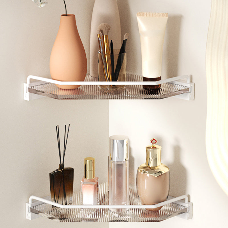BowLift | White Metal and Acrylic Bathroom Accessories as a Single Piece or in a Set with Bathroom Shelf