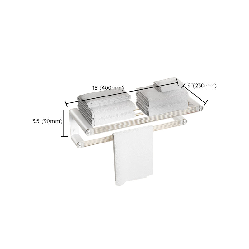 BowLift | White Metal and Acrylic Bathroom Accessories as a Single Piece or in a Set with Bathroom Shelf