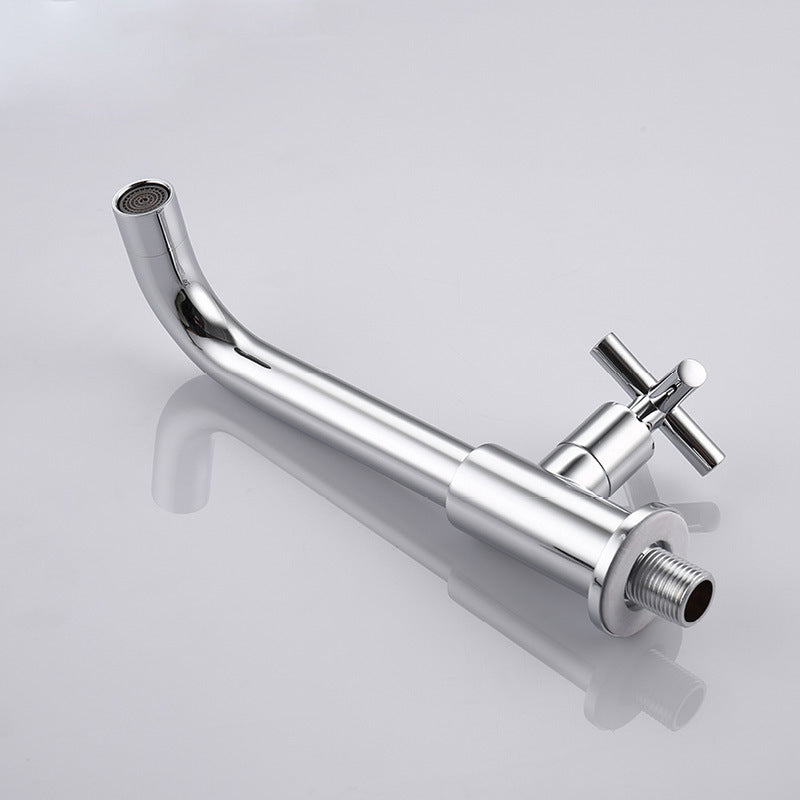 BowLift | Glam Wall-mounted Bathroom Faucet Copper Single Handle Low Arc Basin Faucet for Bathroom