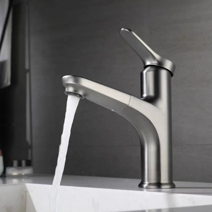BowLift | Modern Vessel Faucet Brass Lever Handle Swivel Spout Bathroom Vessel Faucet