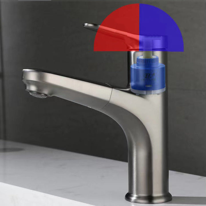 BowLift | Modern Vessel Faucet Brass Lever Handle Swivel Spout Bathroom Vessel Faucet