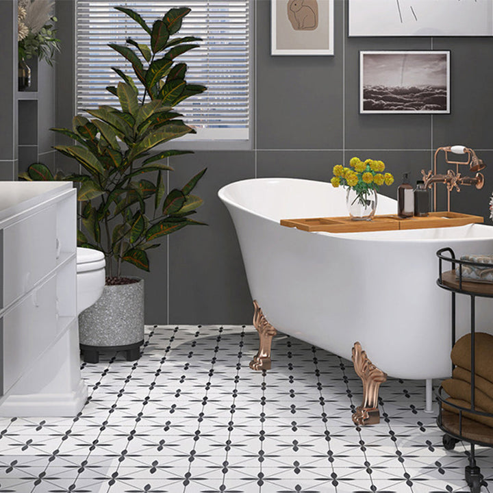 BowLift | Modern Style Rectangular PVC Flooring Stone Look Peel and Stick Vinyl Floor