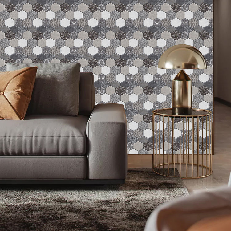 BowLift | Hexagonal Tile - Peel & Stick Plastic Stain Resistant Peel and Stick Mosaic Tile 5-Pack