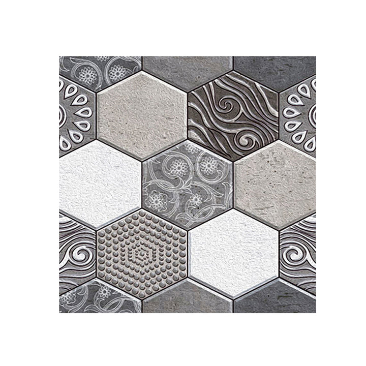 BowLift | Hexagonal Tile - Peel & Stick Plastic Stain Resistant Peel and Stick Mosaic Tile 5-Pack