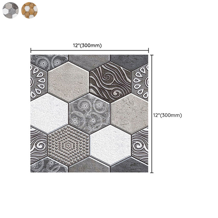 BowLift | Hexagonal Tile - Peel & Stick Plastic Stain Resistant Peel and Stick Mosaic Tile 5-Pack