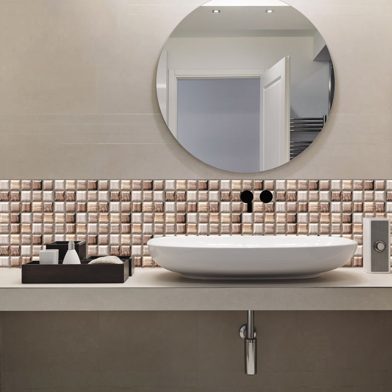 BowLift | Square Peel and Stick Tile Mosaic Waterproof PVC Peel & Stick Tile for Shower 5-Pack