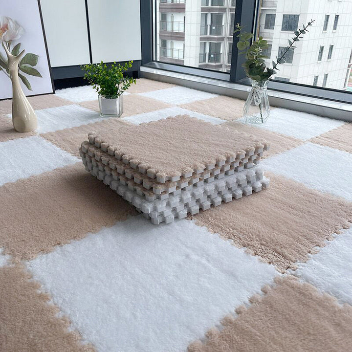 BowLift | Multicolored Level Loop Carpet Tile Non-Slip Composite Floor Tiles for Bedroom