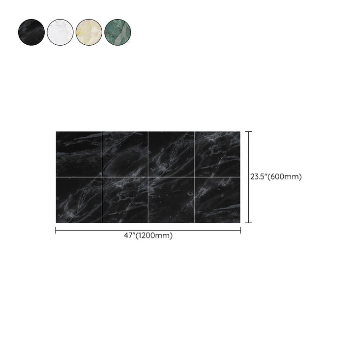 BowLift | Peel and Stick Vinyl Floor Dark Gloss Vinyl Floor with Square Edge