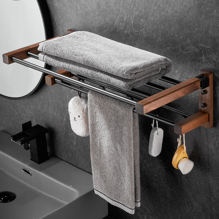 BowLift | Modern black bathroom set bathroom shelf towel bar bathroom accessories set