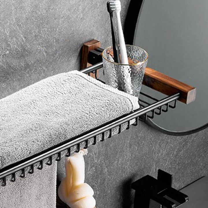 BowLift | Modern black bathroom set bathroom shelf towel bar bathroom accessories set