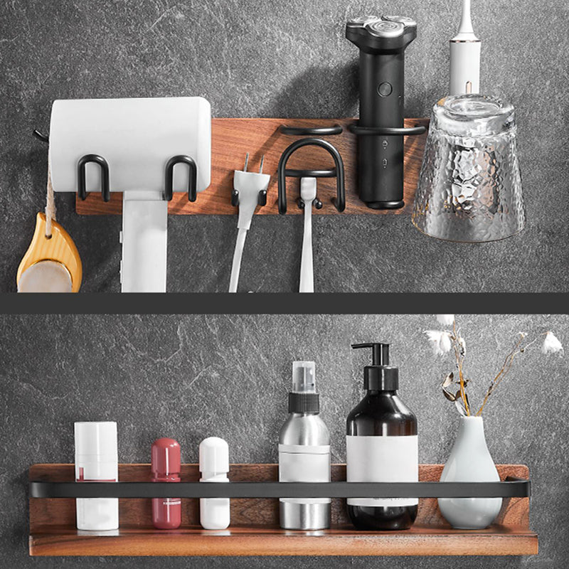 BowLift | Modern black bathroom set bathroom shelf towel bar bathroom accessories set