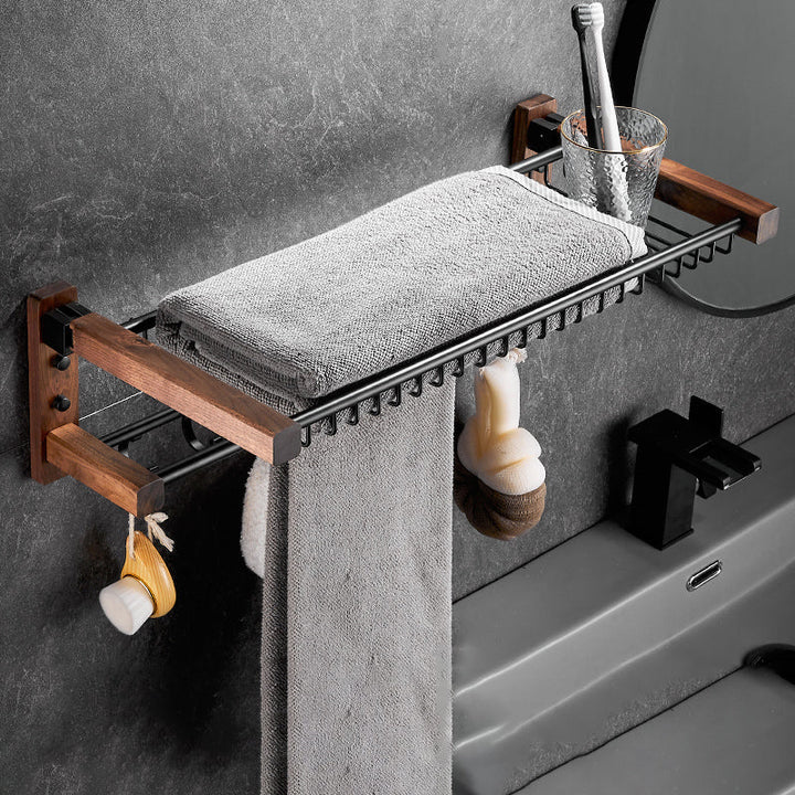 BowLift | Modern black bathroom set bathroom shelf towel bar bathroom accessories set