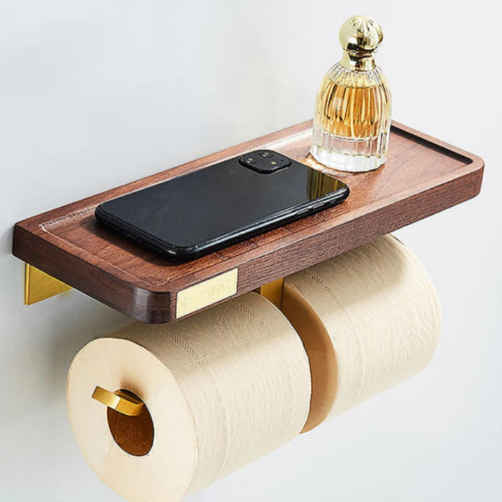 BowLift | Modern Gold Bathroom Accessory Set Bathroom Shelf Paper Holder Bathroom Accessory Set