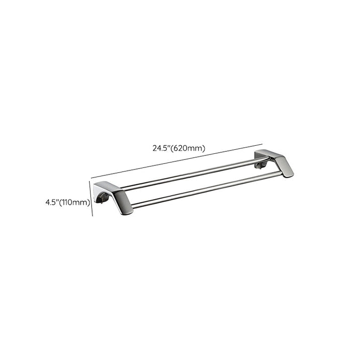 BowLift | Modern Bathroom Hardware Paper Holder Bathroom Shelf Silver Bathroom Accessory Set