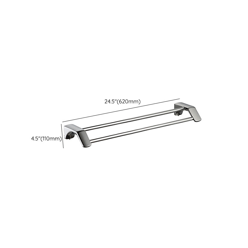 BowLift | Modern Bathroom Hardware Paper Holder Bathroom Shelf Silver Bathroom Accessory Set