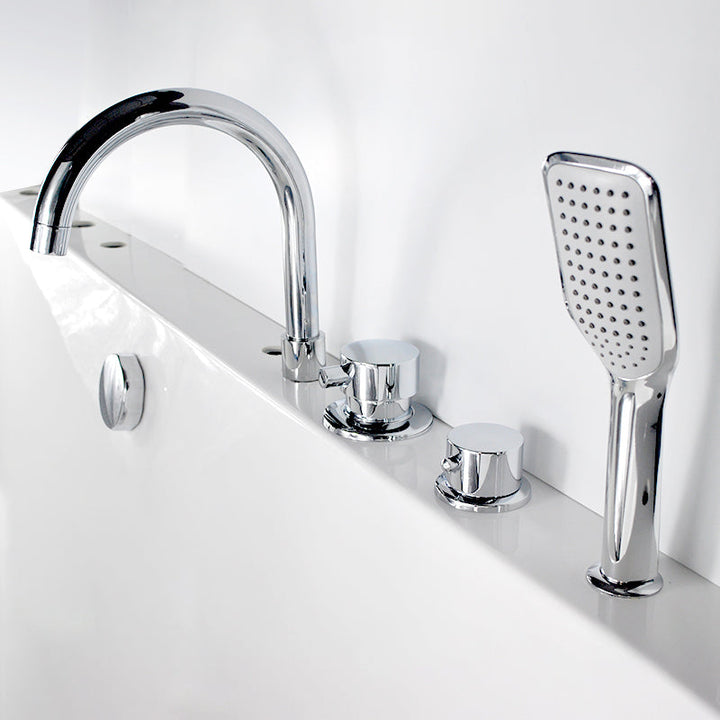 BowLift | Wall-mounted Copper Roman Bathtub Faucet Low Arc Roman Bathtub Filler Trim