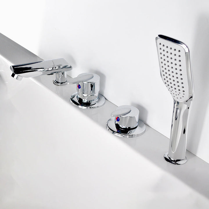 BowLift | Wall-mounted Copper Roman Bathtub Faucet Low Arc Roman Bathtub Filler Trim
