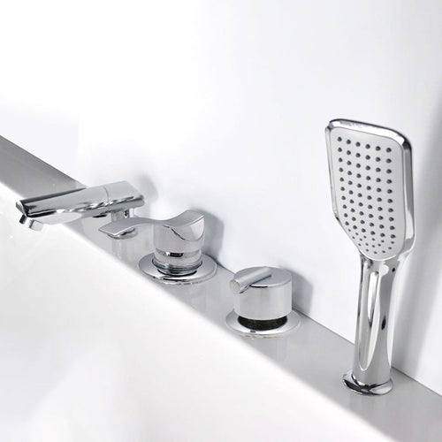 BowLift | Wall-mounted Copper Roman Bathtub Faucet Low Arc Roman Bathtub Filler Trim