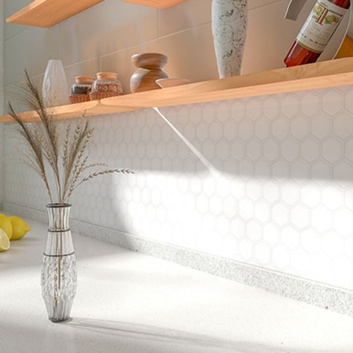 BowLift | Peel-and-Stick Tiles Hexagonal Waterproof PVC Peel & Stick Mosaic Tile for Shower