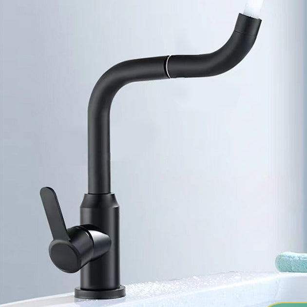 BowLift | Modern sink faucet bathroom faucet brass lever swivel spout sink faucet