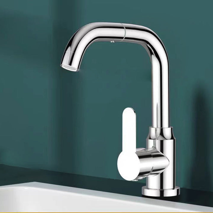 BowLift | Modern sink faucet bathroom faucet brass lever swivel spout sink faucet