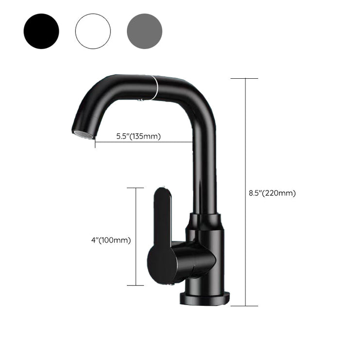 BowLift | Modern sink faucet bathroom faucet brass lever swivel spout sink faucet