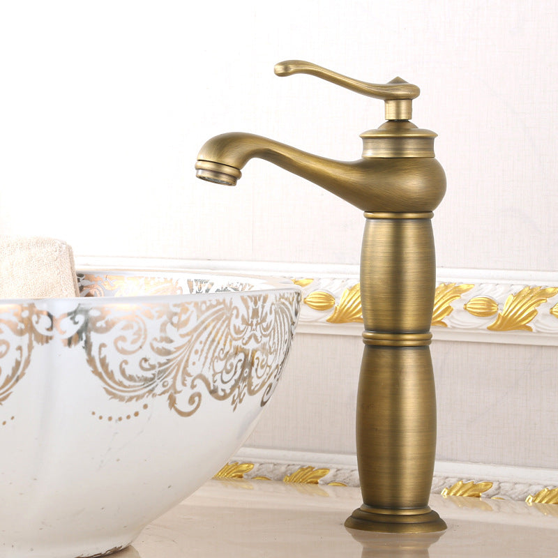 BowLift | Low arch country vessel faucet single lever brass faucet for bathroom