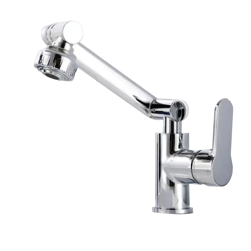BowLift | Modern sink faucet stainless steel lever handles swivel spout sink faucet