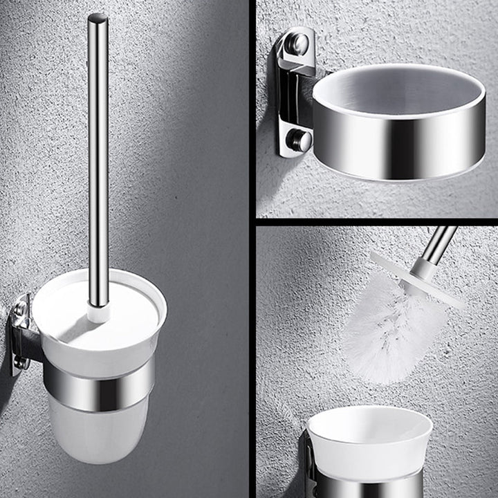 BowLift | Modern Stainless Steel Bathroom Shelf Paper Holder Bathroom Accessory Set