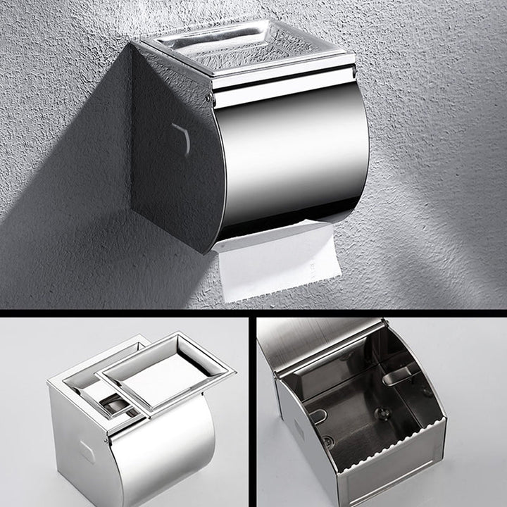 BowLift | Modern Stainless Steel Bathroom Shelf Paper Holder Bathroom Accessory Set