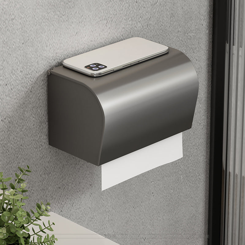 BowLift | Gray contemporary bathroom accessory set Bathroom shelf/towel holder & bathrobe hook incl.