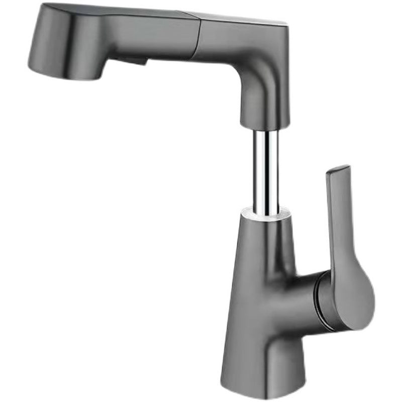 BowLift | Modern centerset faucet with single lever handle for countertop sink bathroom fixture