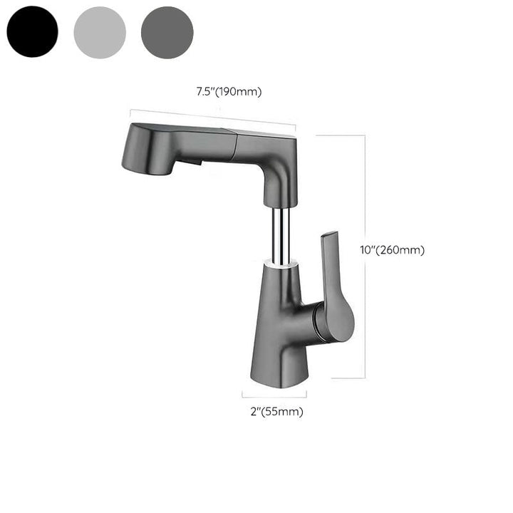 BowLift | Modern centerset faucet with single lever handle for countertop sink bathroom fixture