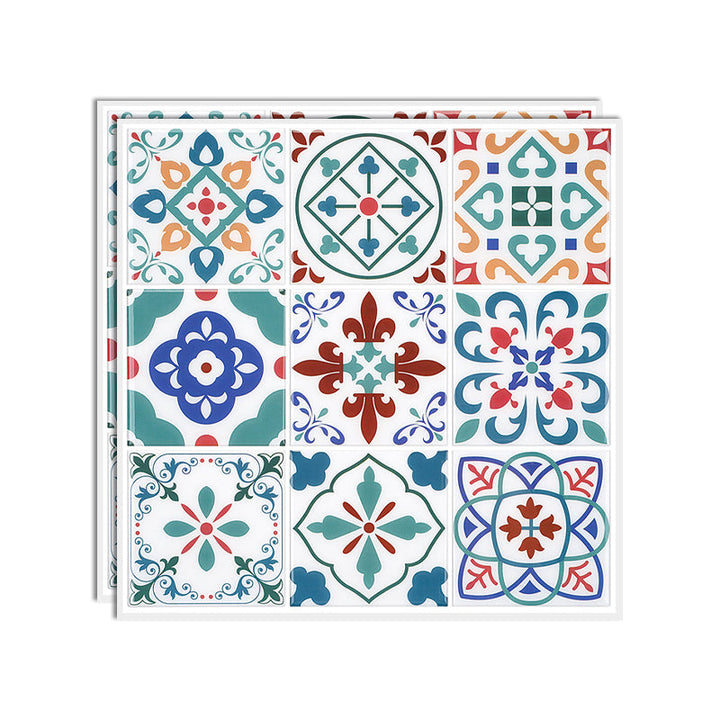 BowLift | Wall tiles paste wallpaper Floral check pattern wallpaper tile