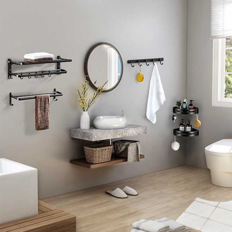 BowLift | Modern Aluminum Bathroom Hardware Set Black Bathroom Accessories Set
