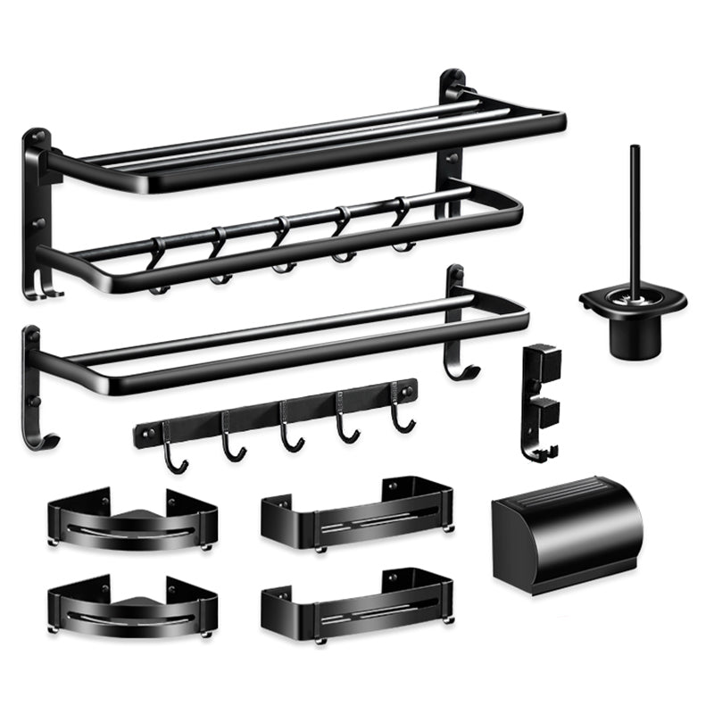 BowLift | Modern Aluminum Bathroom Hardware Set Black Bathroom Accessories Set