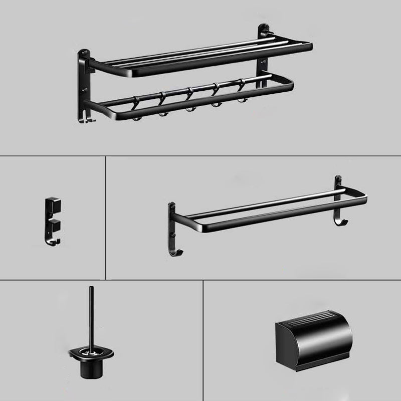 BowLift | Modern Aluminum Bathroom Hardware Set Black Bathroom Accessories Set