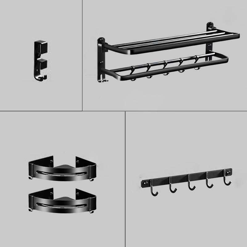 BowLift | Modern Aluminum Bathroom Hardware Set Black Bathroom Accessories Set