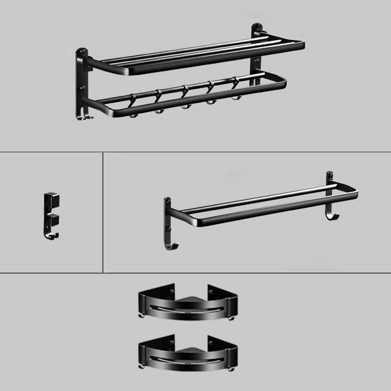 BowLift | Modern Aluminum Bathroom Hardware Set Black Bathroom Accessory Set