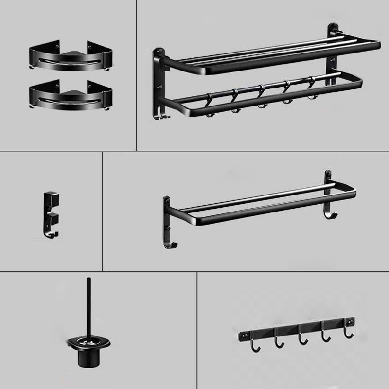 BowLift | Modern Aluminum Bathroom Hardware Set Black Bathroom Accessories Set