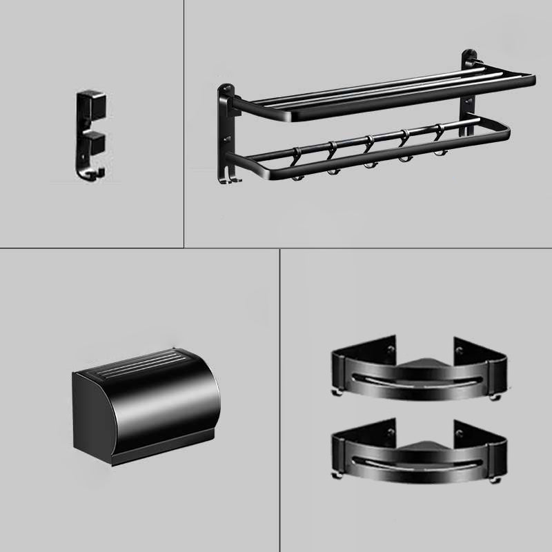 BowLift | Modern Aluminum Bathroom Hardware Set Black Bathroom Accessory Set