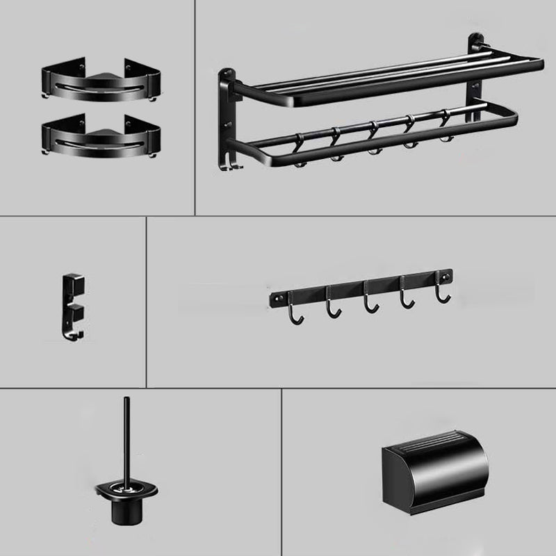 BowLift | Modern Aluminum Bathroom Hardware Set Black Bathroom Accessories Set