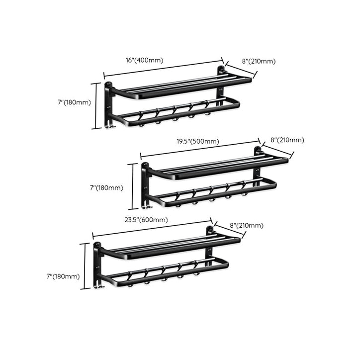 BowLift | Modern Aluminum Bathroom Hardware Set Black Bathroom Accessory Set