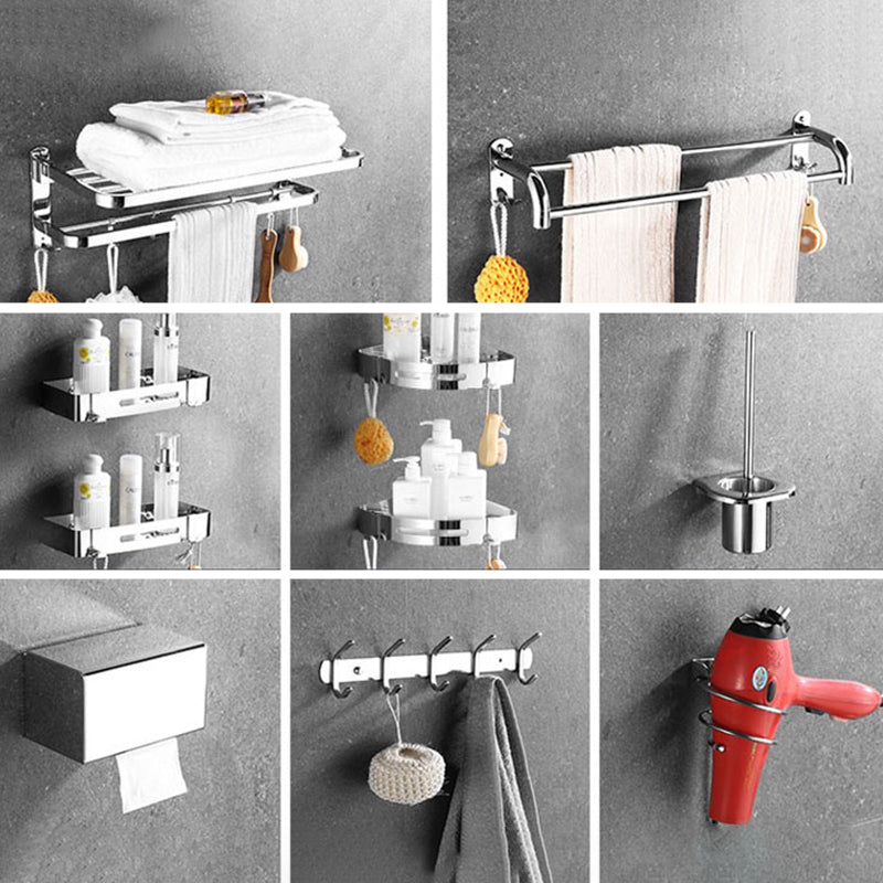 BowLift | Modern Stainless Steel Bathroom Set Silver Bathroom Accessory Set