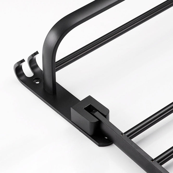 BowLift | Contemporary 8-piece Bathroom Accessory Set Matte Black Bathroom Shelf/Paper Holder/Towel Hook