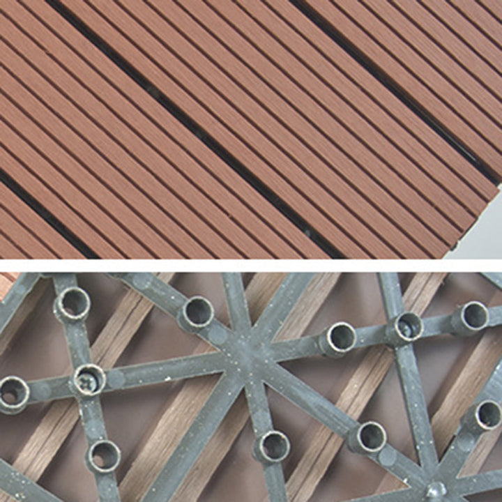 BowLift | Wire brushed wooden floor tiles Click-Lock engineered wood for patio garden